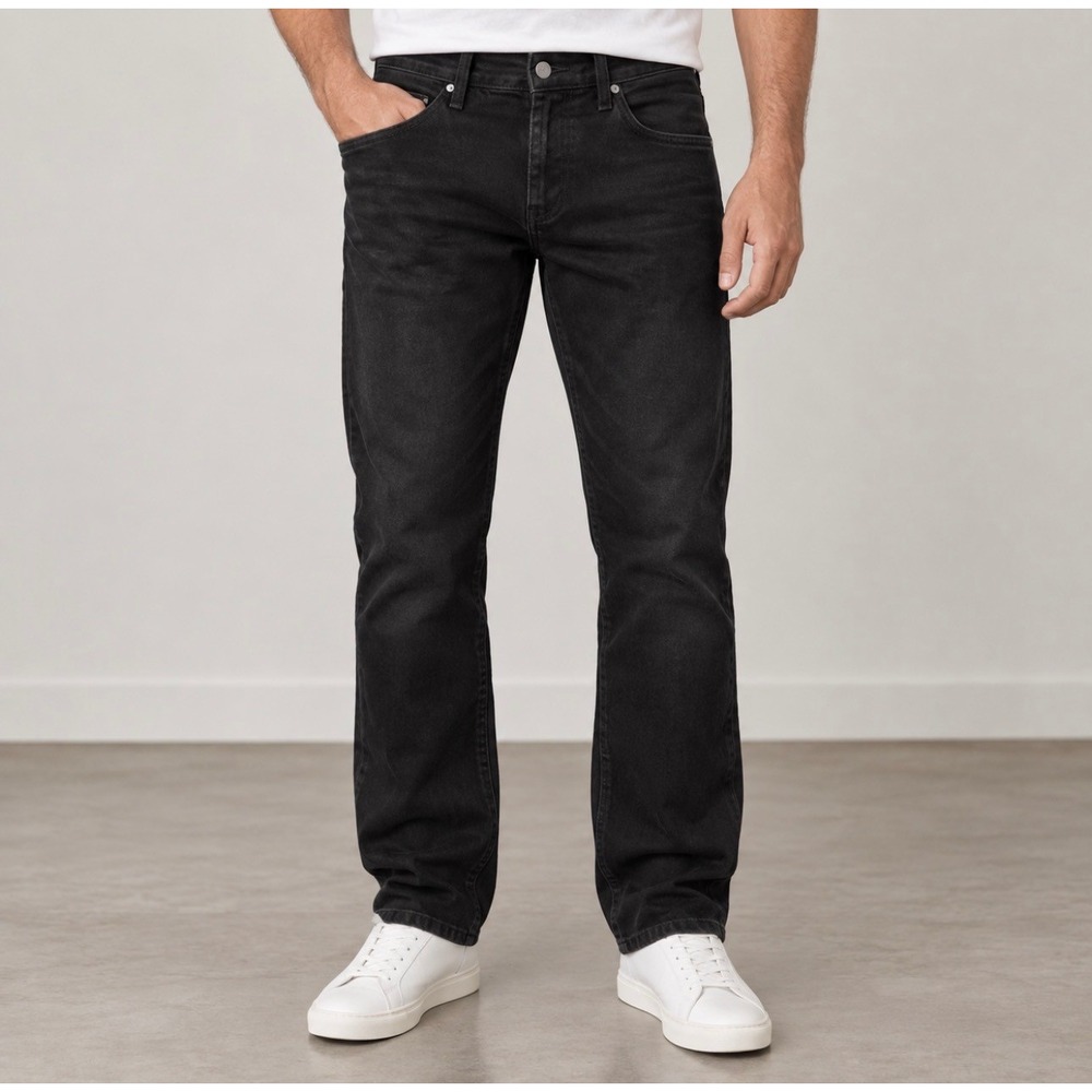 Perry Ellis Slim Fit Stretch Jeans 38x32 Black Good Denim Pants